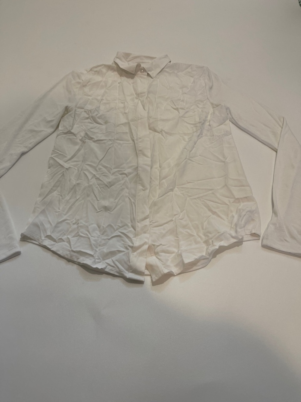 Ann Taylor LOFT Everyday White Button Front Shirt